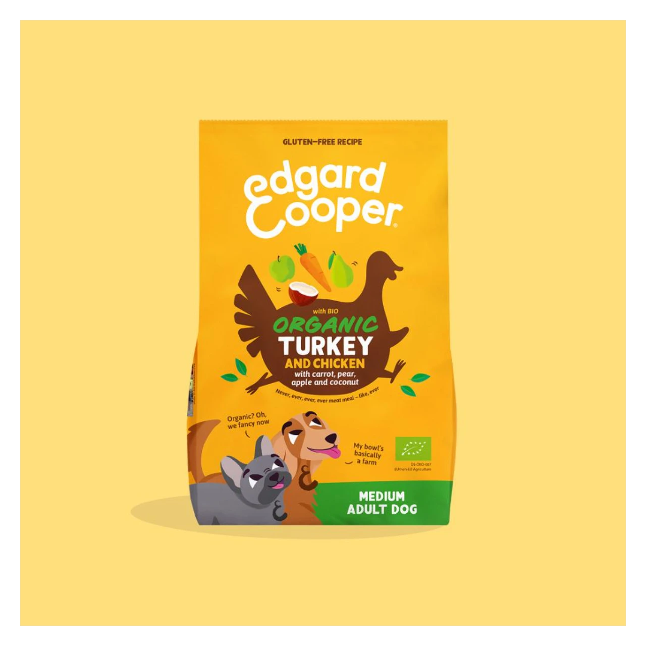 Edgard & Cooper Free-Range økologisk kalkun og kylling hundefoder 2,5 kg